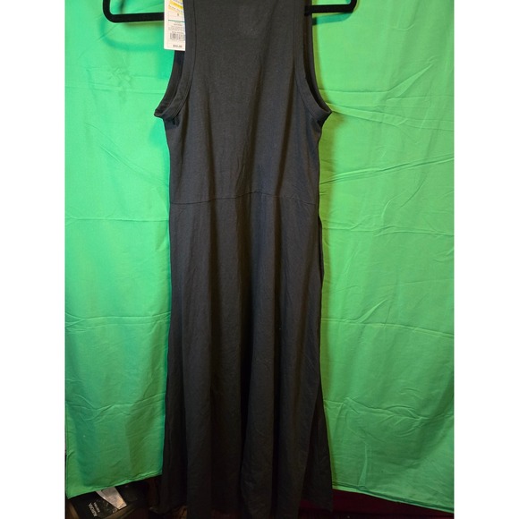 A New Day Black Sleeveless Tank Midi Dress Size S Pockets Casual Everyday - Picture 3 of 7